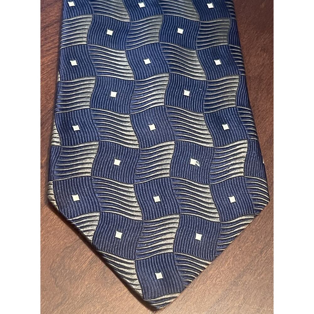 Feraud Louis Feraud Blue Green 100% Silk Men’s Neck Tie Made In Usa